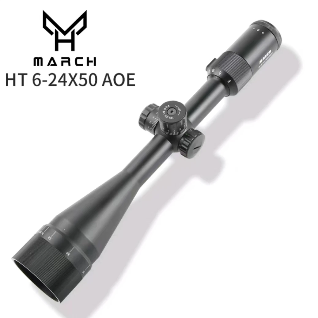 MARCH进军HT6-24x50HK分化后置前调带灯望远镜防震倍率调焦防水