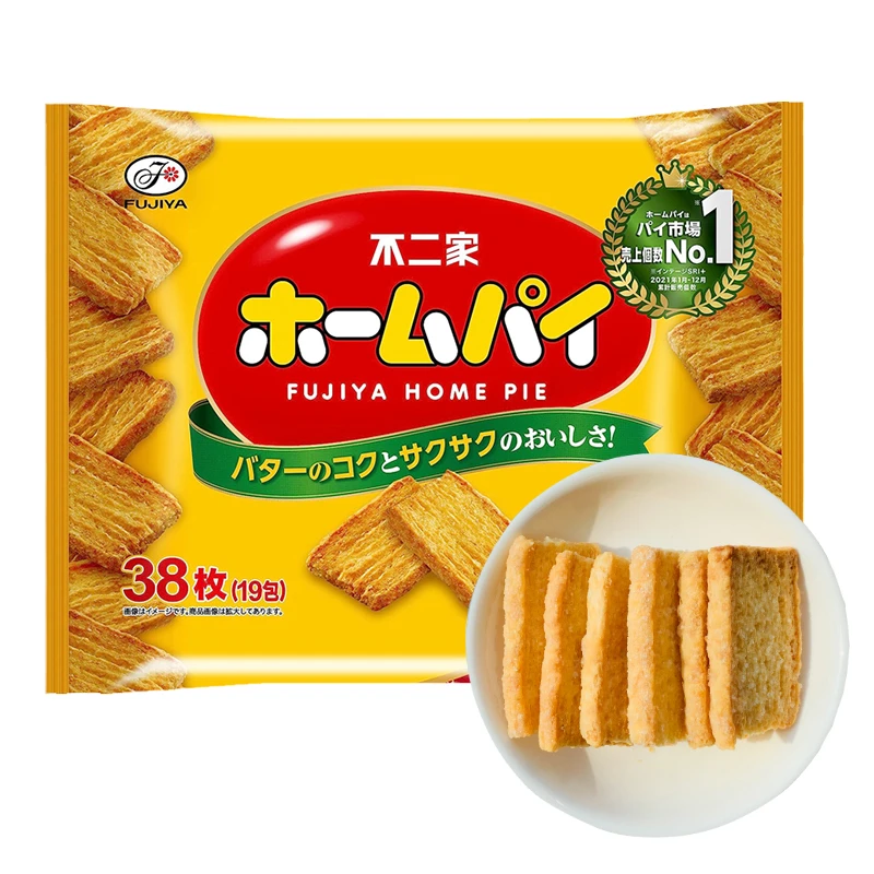 日本进口高端零食不二家黄油味香甜冰激凌香草千层酥饼干高级小吃