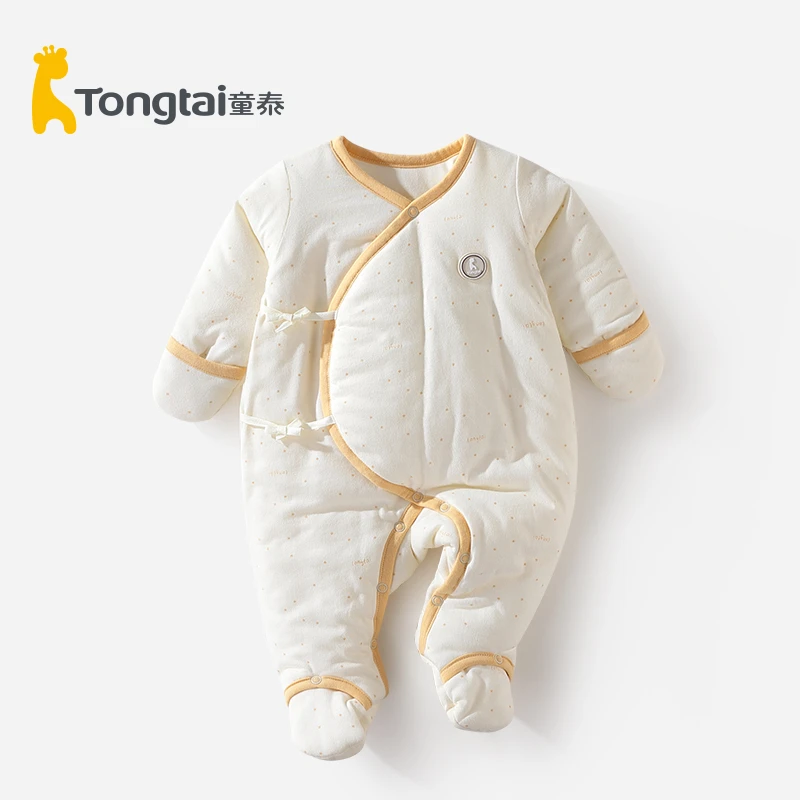 童泰包手包脚棉衣棉服秋冬季连体衣宝宝冬装童装新生棉袄加厚外套