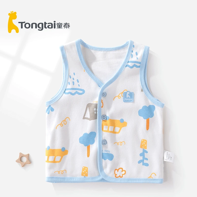 Tongtai/童泰宝宝棉儿童婴儿薄款背心四季秋冬双层坎肩新生儿衣服