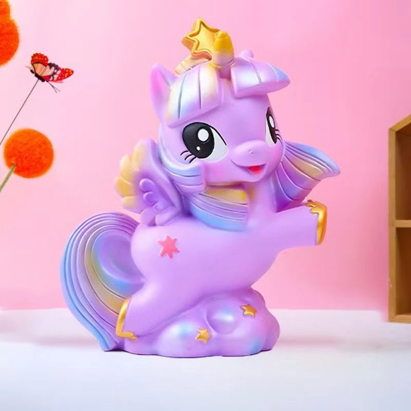 小马宝莉新款真石膏娃娃爆款DIY儿童涂色涂鸦玩具摆件手办