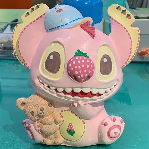 专属推荐史迪仔爆款石膏娃娃拽姐石膏涂鸦库洛米创意DIY娃娃涂