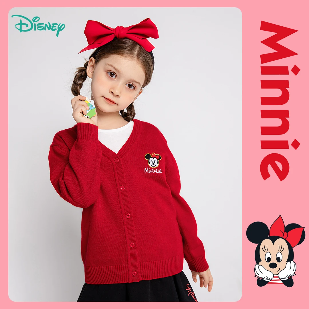 Disney/迪士尼毛线衣春秋季女童休闲长袖儿童春针织衫女童针织衫