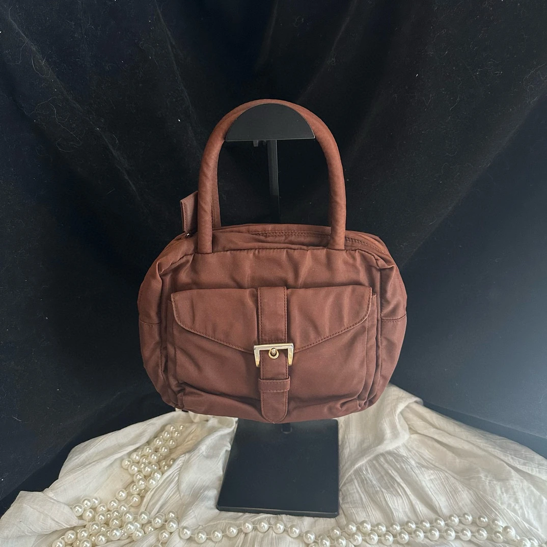 95新 Prada/普拉达 prada焦糖色手提包