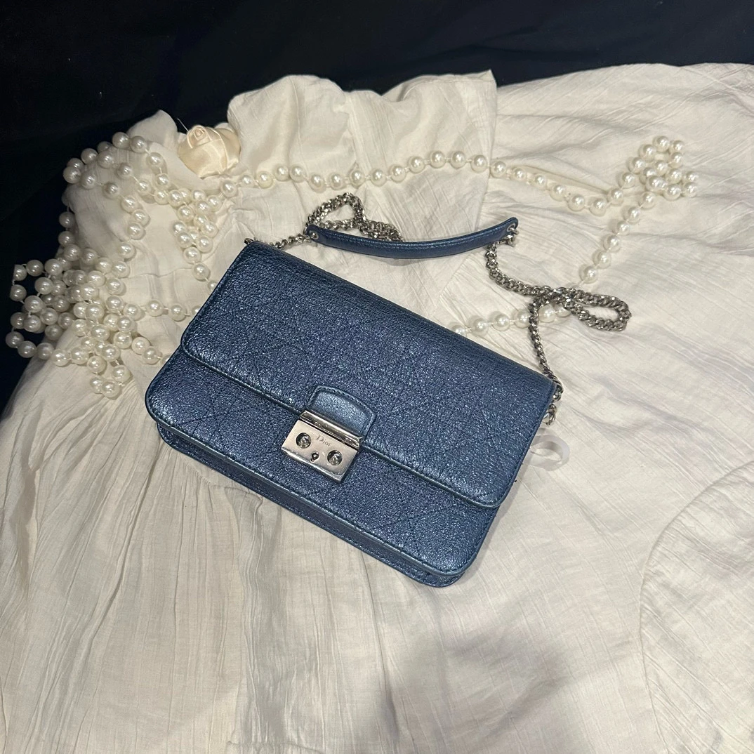 95新 DIOR/迪奥 dior星空蓝woc链条包