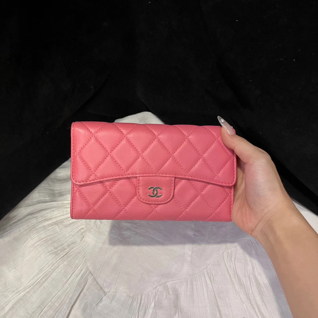 95新 Chanel/香奈儿 chanel粉色钱包