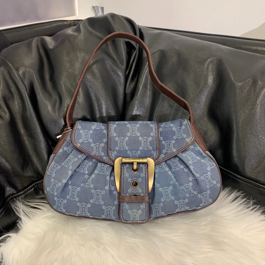 95新 Celine/思琳  celine凯旋门丹宁单肩