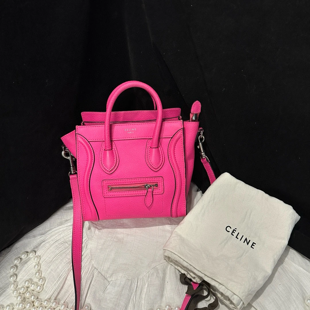 95新 Celine/思琳 celine  芭比粉笑脸包