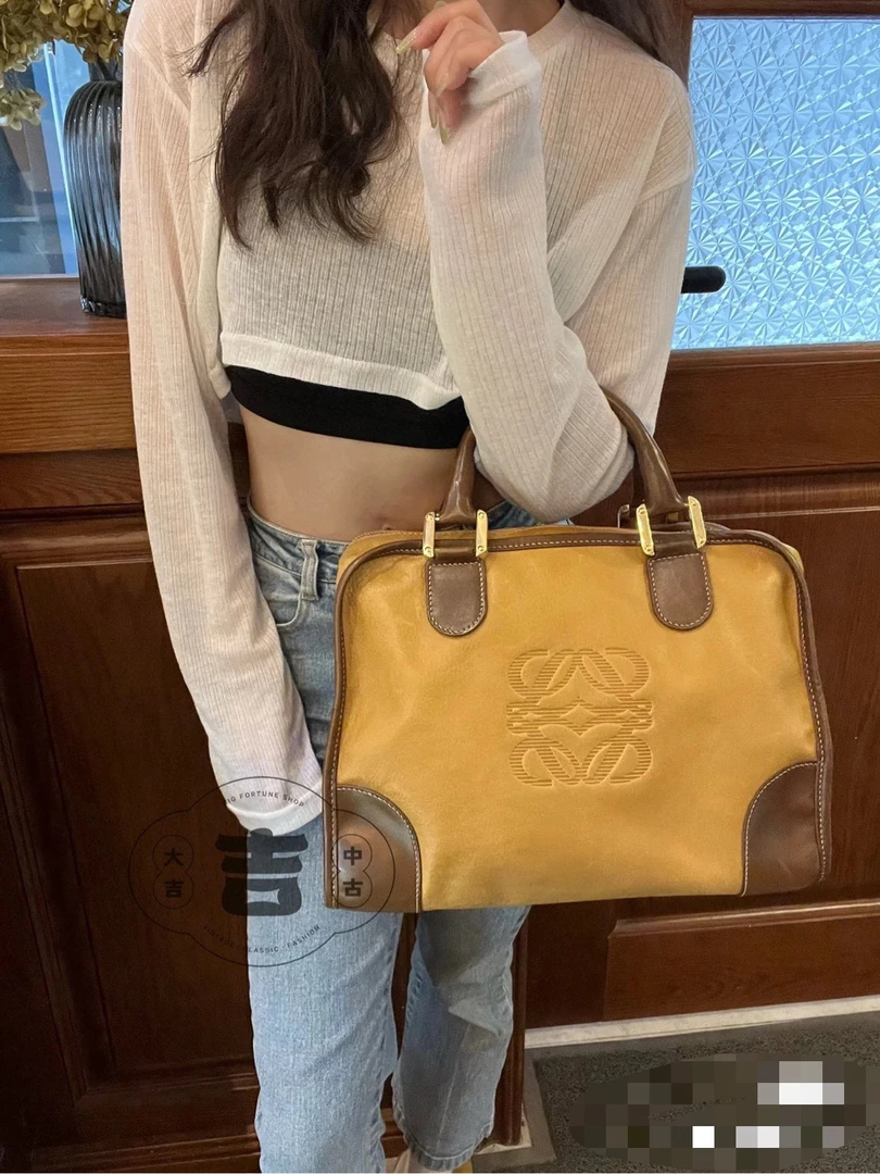 95新 LOEWE/罗意威 loewe小亚马逊手提包