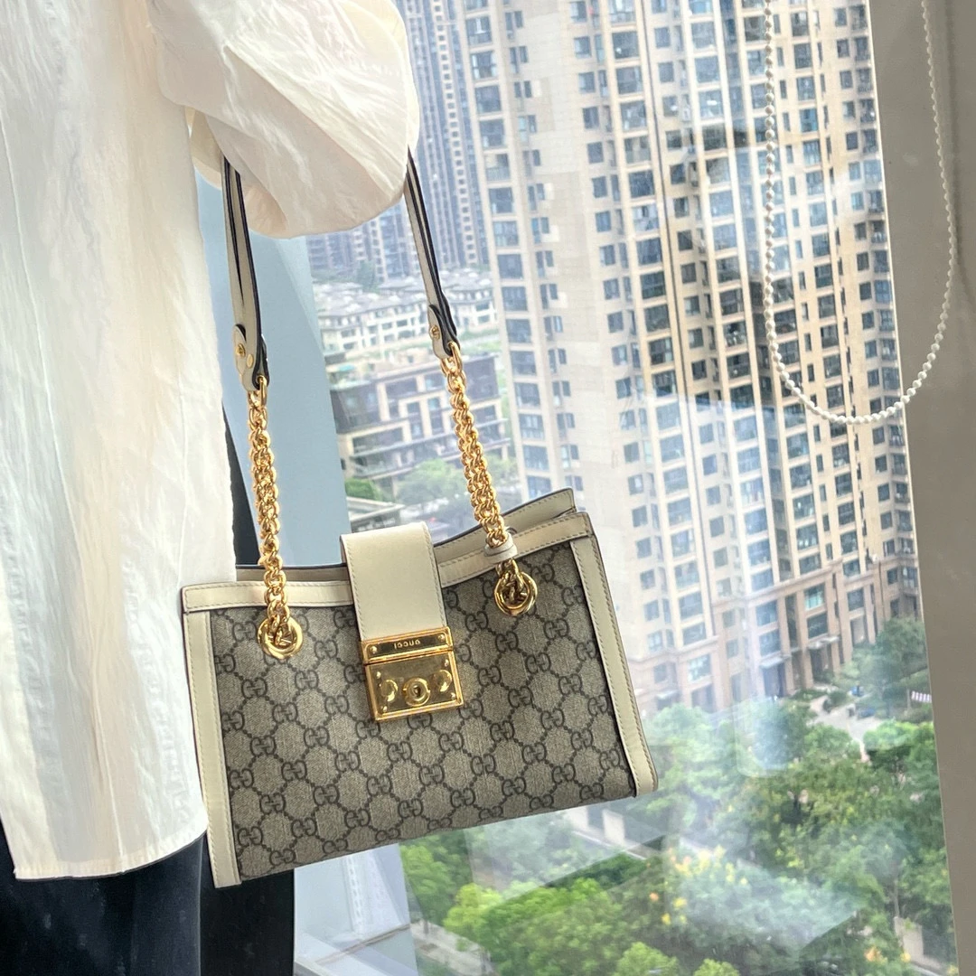95新 GUCCI/古驰 gucci 老花padlock单肩包