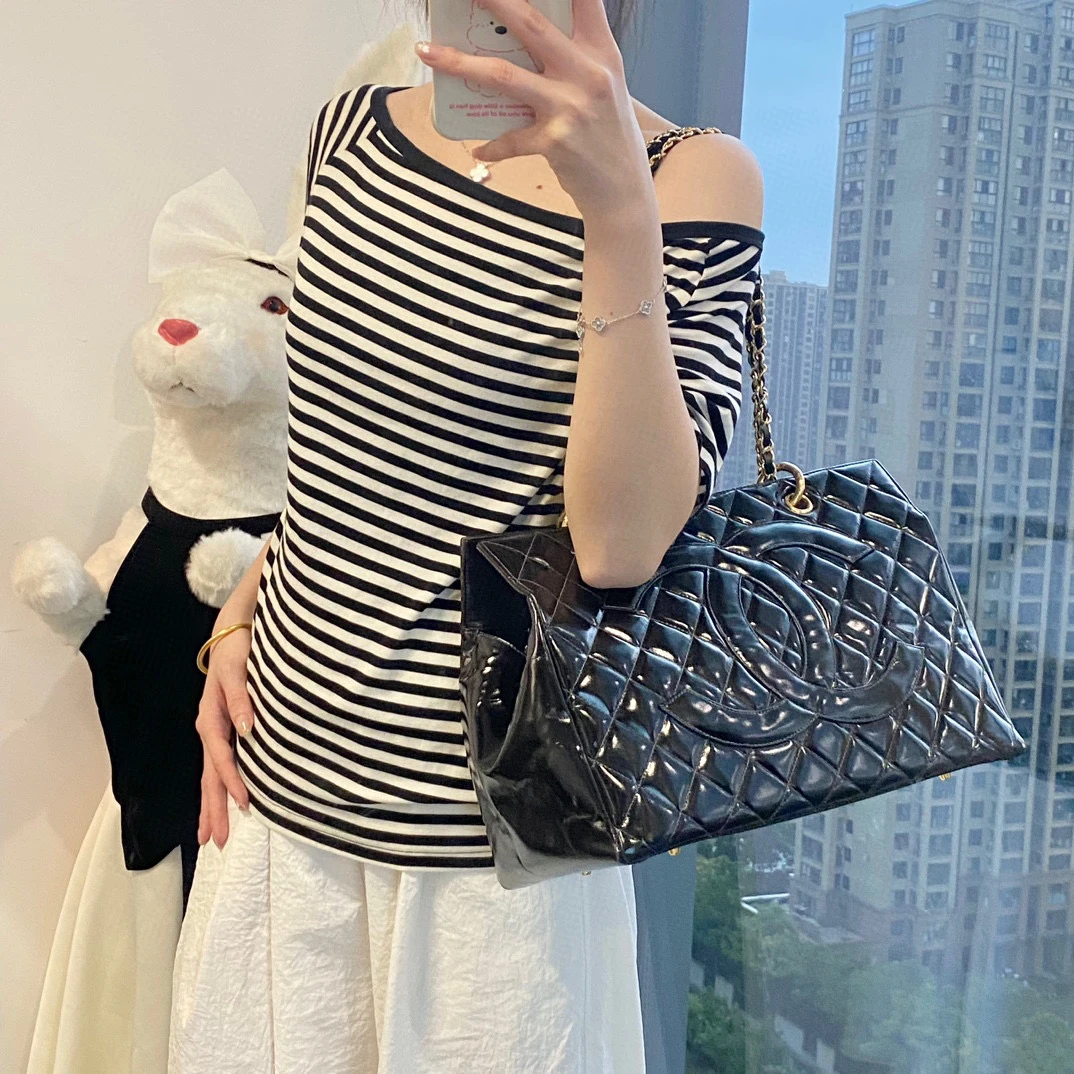 95新 Chanel/香奈儿 chanel黑金gst手提单肩包