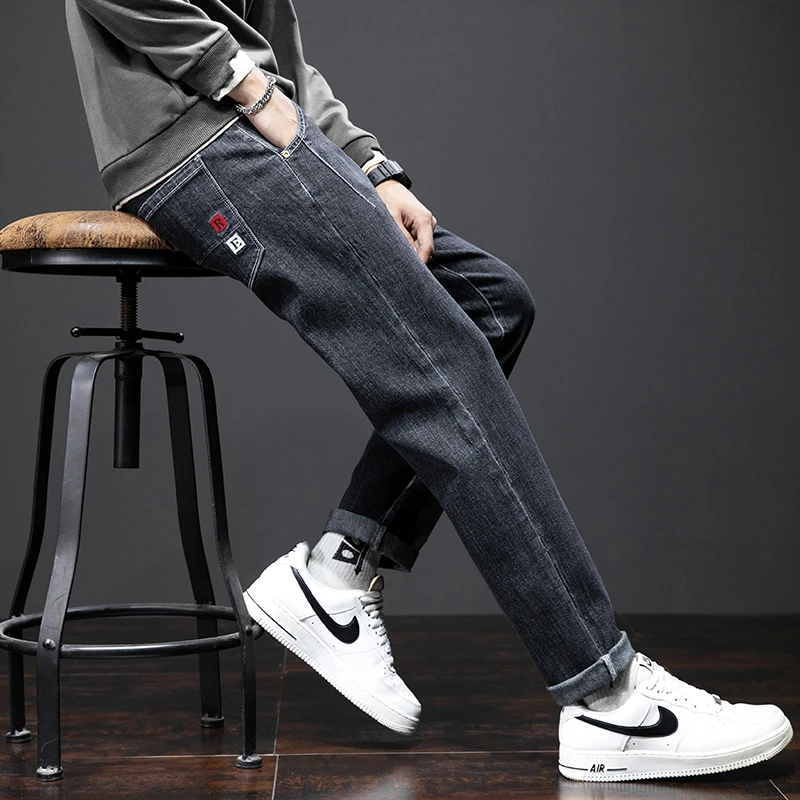 2025年新款春夏季牛仔裤男宽松休闲直筒弹力韩版潮流长裤男款