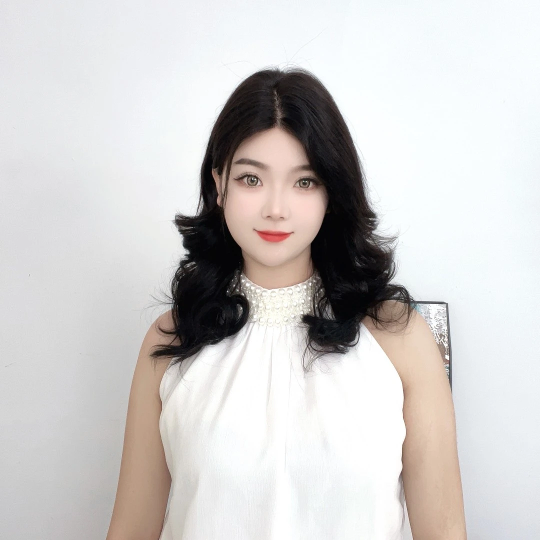 工厂直供全真人发递针工艺时尚大波浪透气逼真卷发造型假发套女