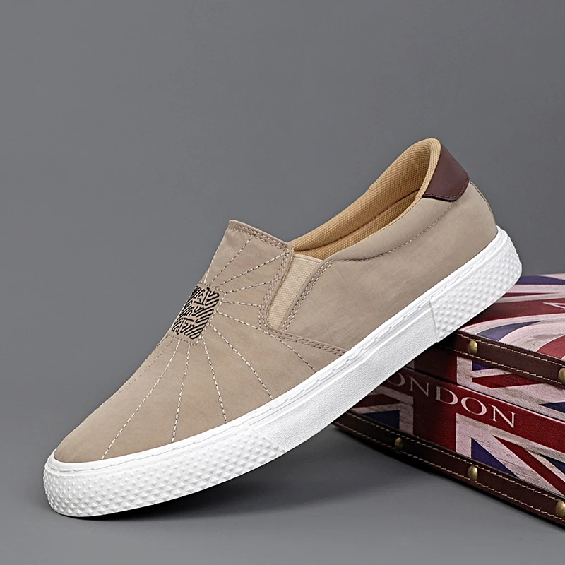 24031 男士一脚蹬布鞋休闲百搭透气韩版舒适潮鞋春季低帮懒人鞋子