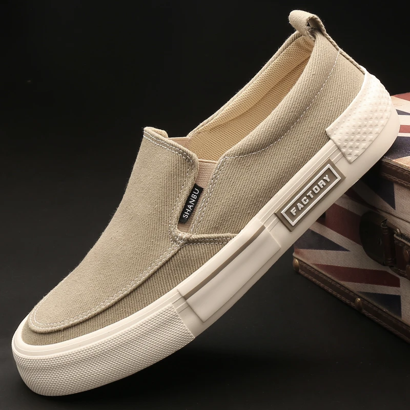 23801 男士休闲百搭帆布鞋透气潮流舒适软底潮鞋秋季新款低帮男鞋