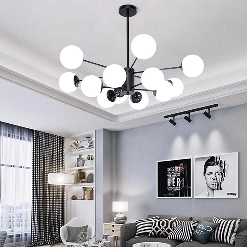 北欧吊灯客厅餐厅主卧室创意现代简约大气轻奢网红魔豆中山灯具厂