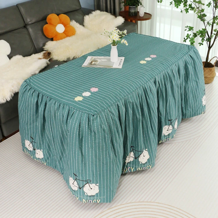 新款可拆洗脱胆烤火被罩加厚电暖桌罩套长方形取暖茶几被罩