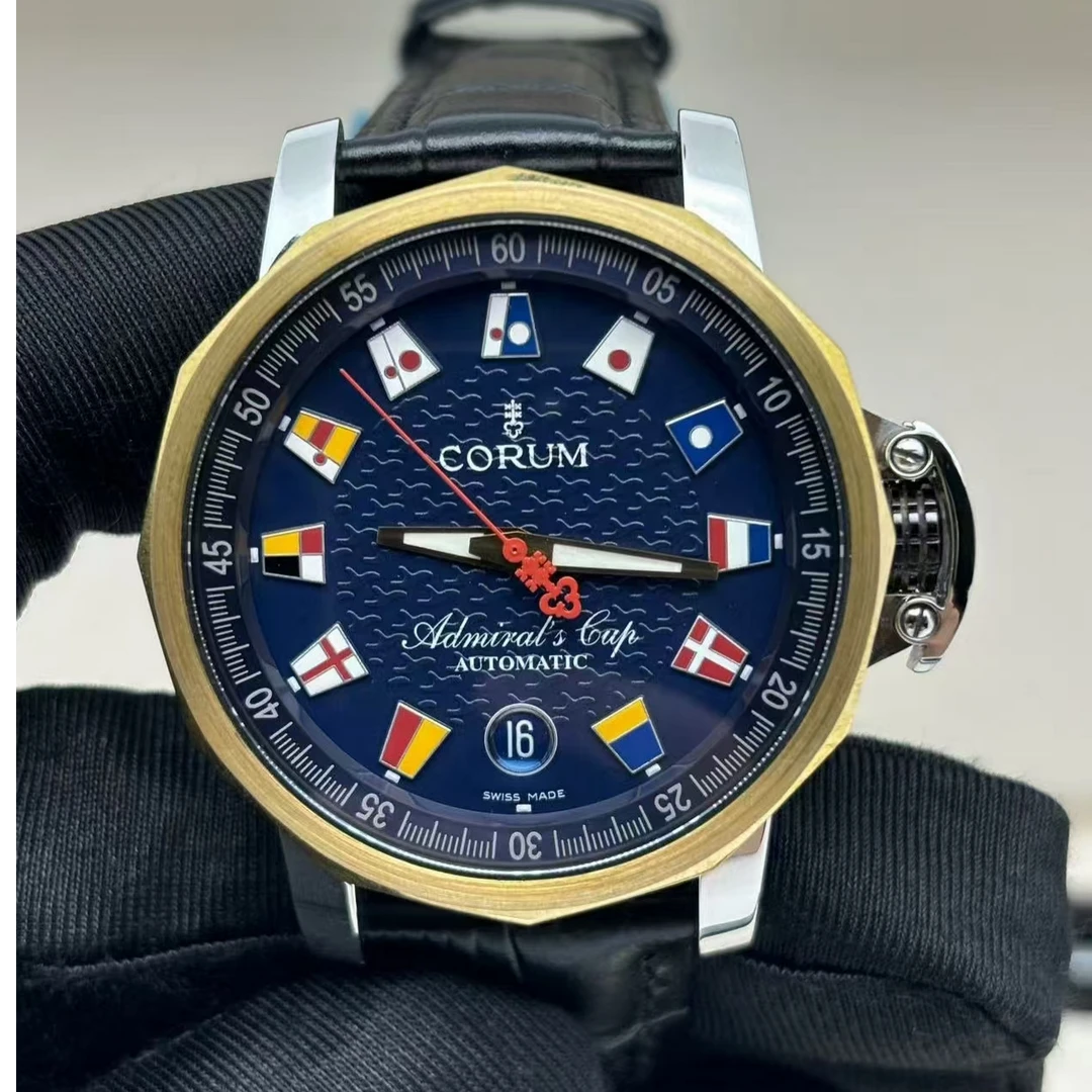 95新 CORUM/昆仑表 海军上将系列/自动/40mm/青铜表圈/公价4.8w
