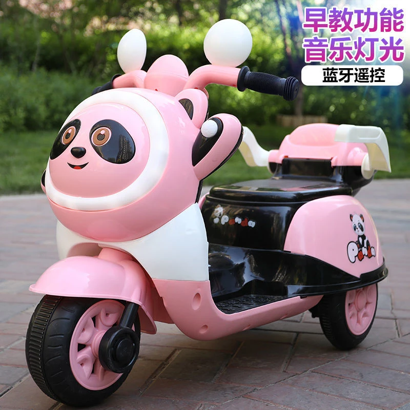 68新儿童电动音乐摩托车卡通电瓶三轮车1-8岁小孩遥控玩具车运动