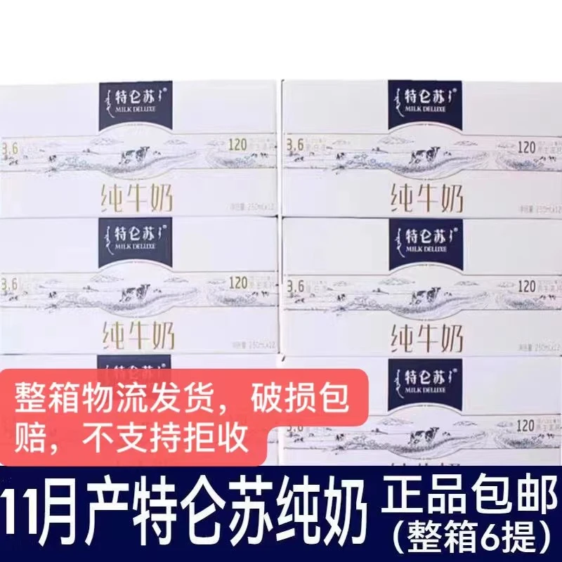 【现货速发12月特仑苏250ml*12盒整箱6提】团购物流发货破损包赔