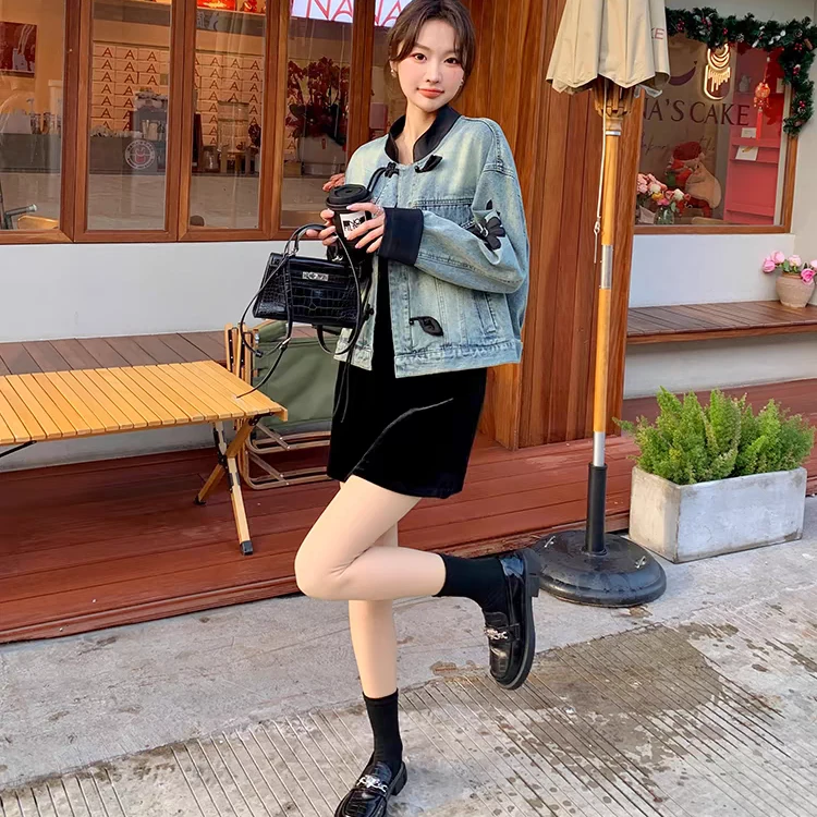 反季A1-99春夏新款网红时尚韩版宽松复古水洗牛仔外套女风上衣潮
