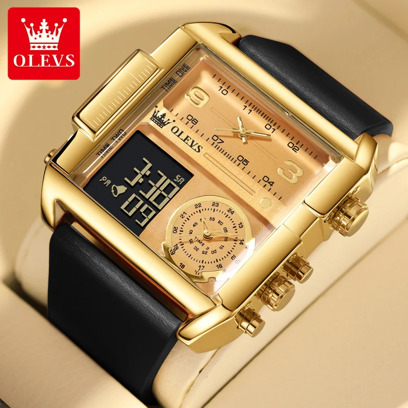 2025新款电子手表考试专用方形大表盘男学生初高中生防水潮流男表