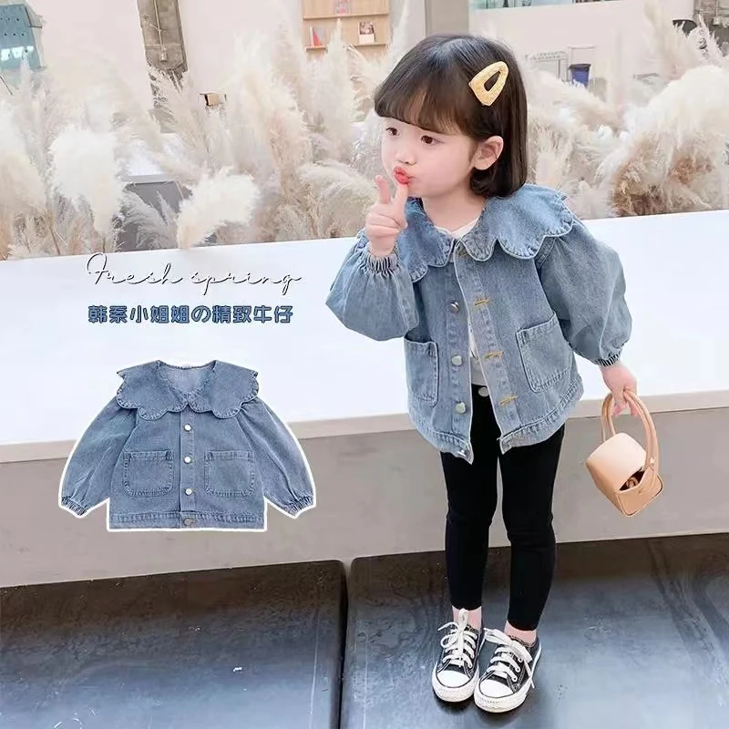 女童秋装牛仔外套2025年新款春秋季洋气女孩儿童宝宝网红时髦衣服