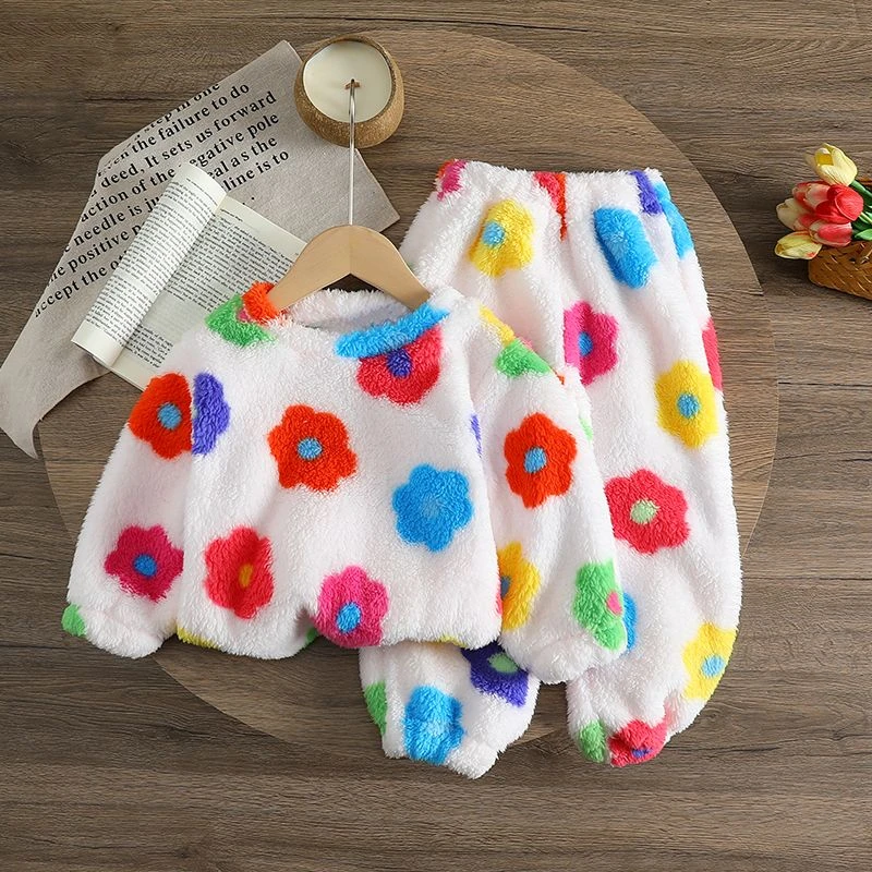 【平替好物】儿童秋冬季款加厚保暖法兰绒舒适睡衣男女宝宝家居服