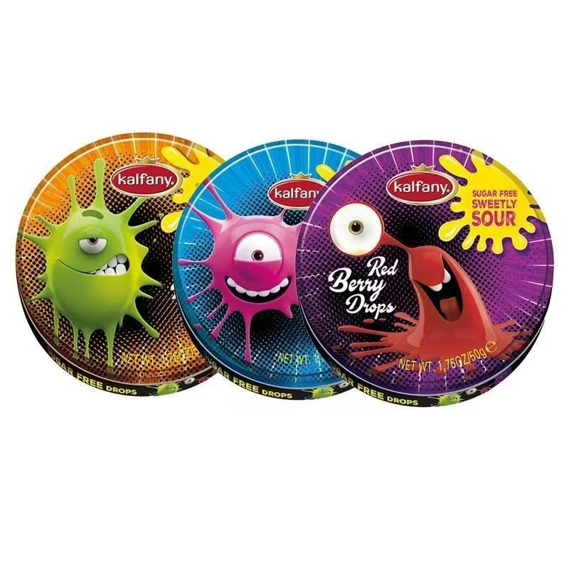 【3盒】25.9到期德国进口卡芬妮无糖水果糖50G草莓酸味苹果果味硬糖