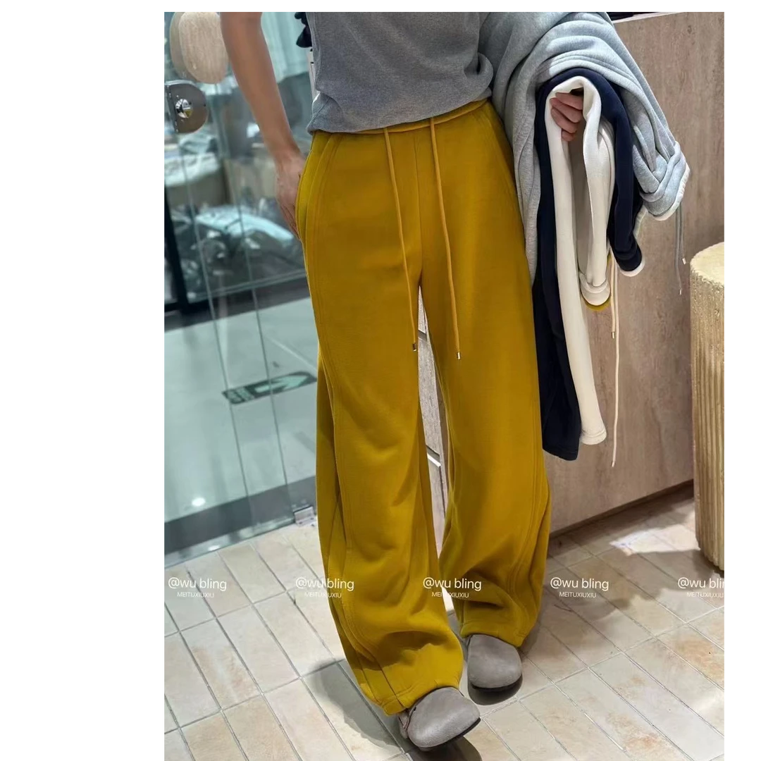 【小韩家】欧货24冬新款设计师款松紧腰加绒香蕉裤