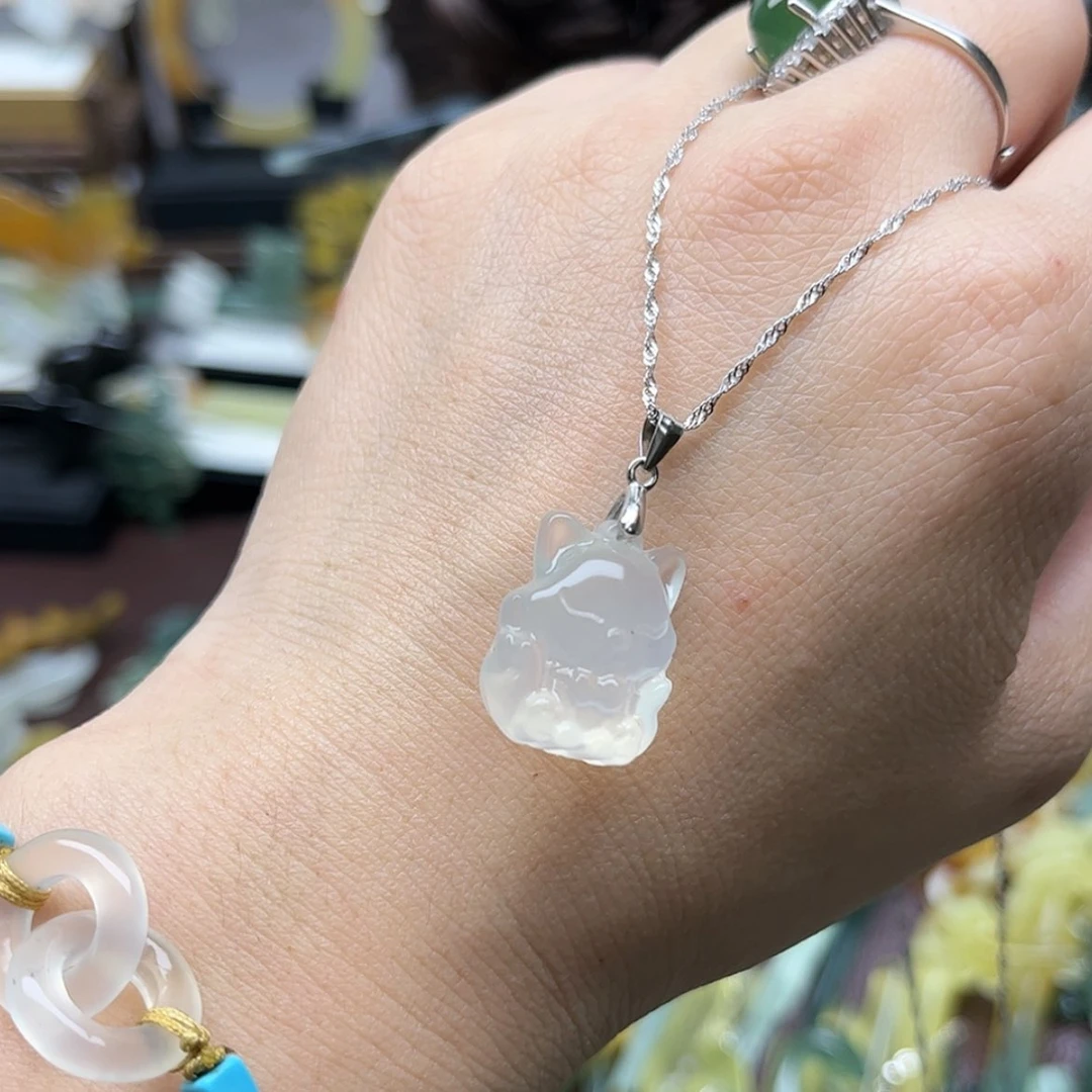 【闪购商品】蛇纹石玉耳环合金