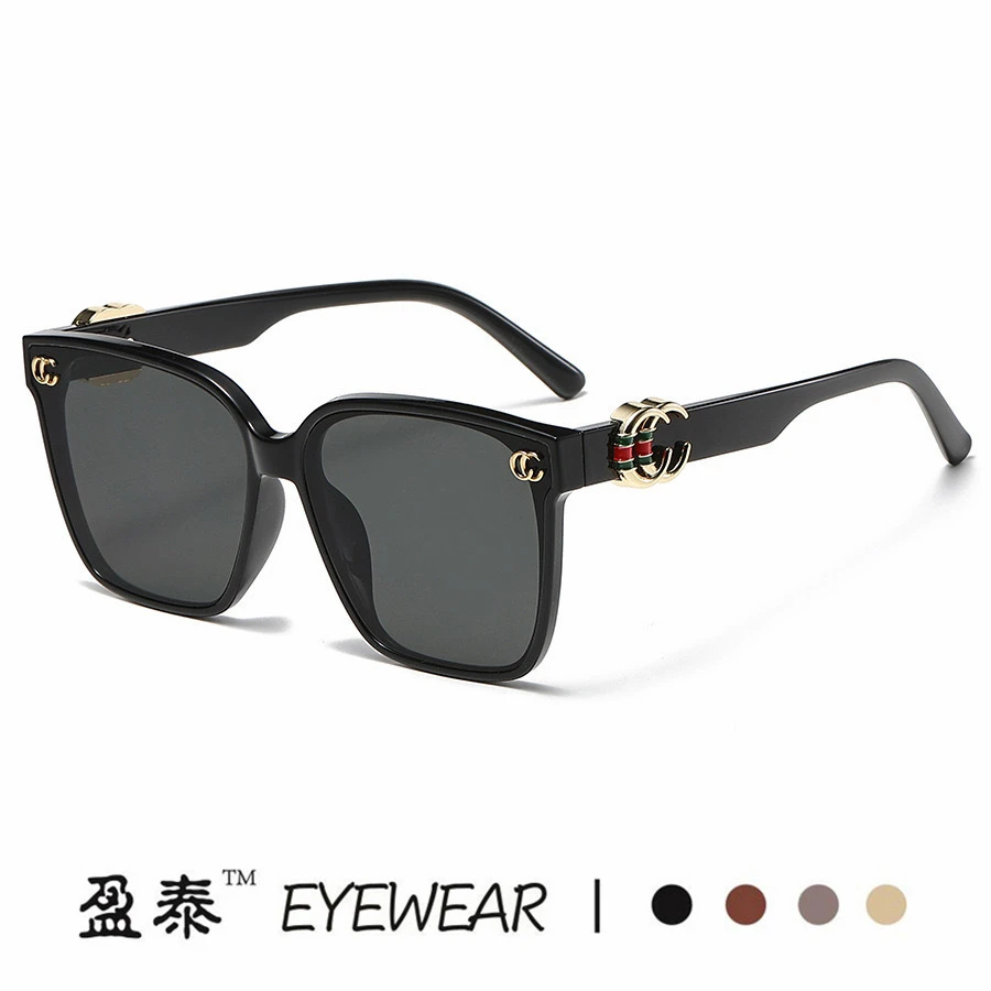 太阳镜女夏季网红黑色方框时尚潮流气质墨镜百搭显脸小大框遮阳镜