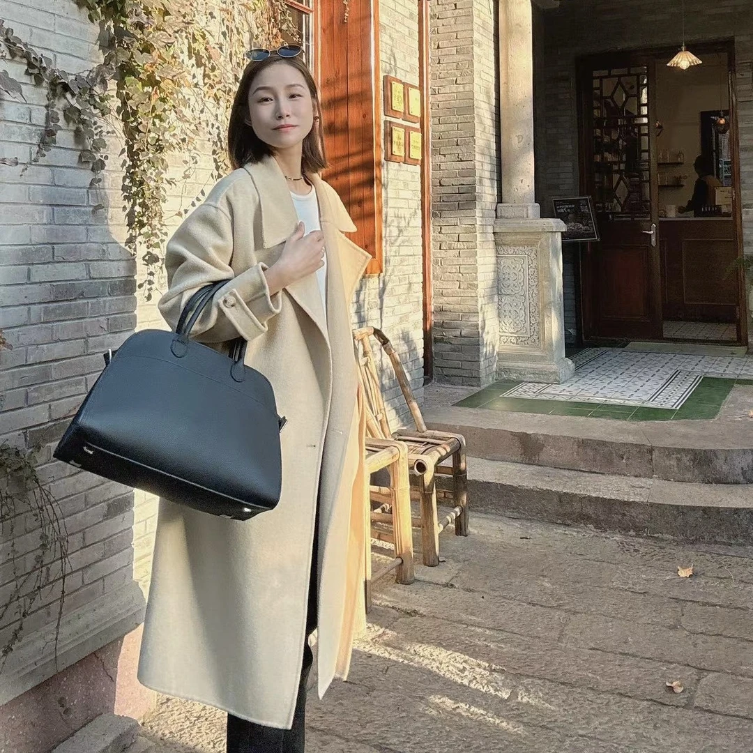 【丽姐女装】温柔甜美风 高品质顺滑轻柔全羊毛手工双面呢W0166