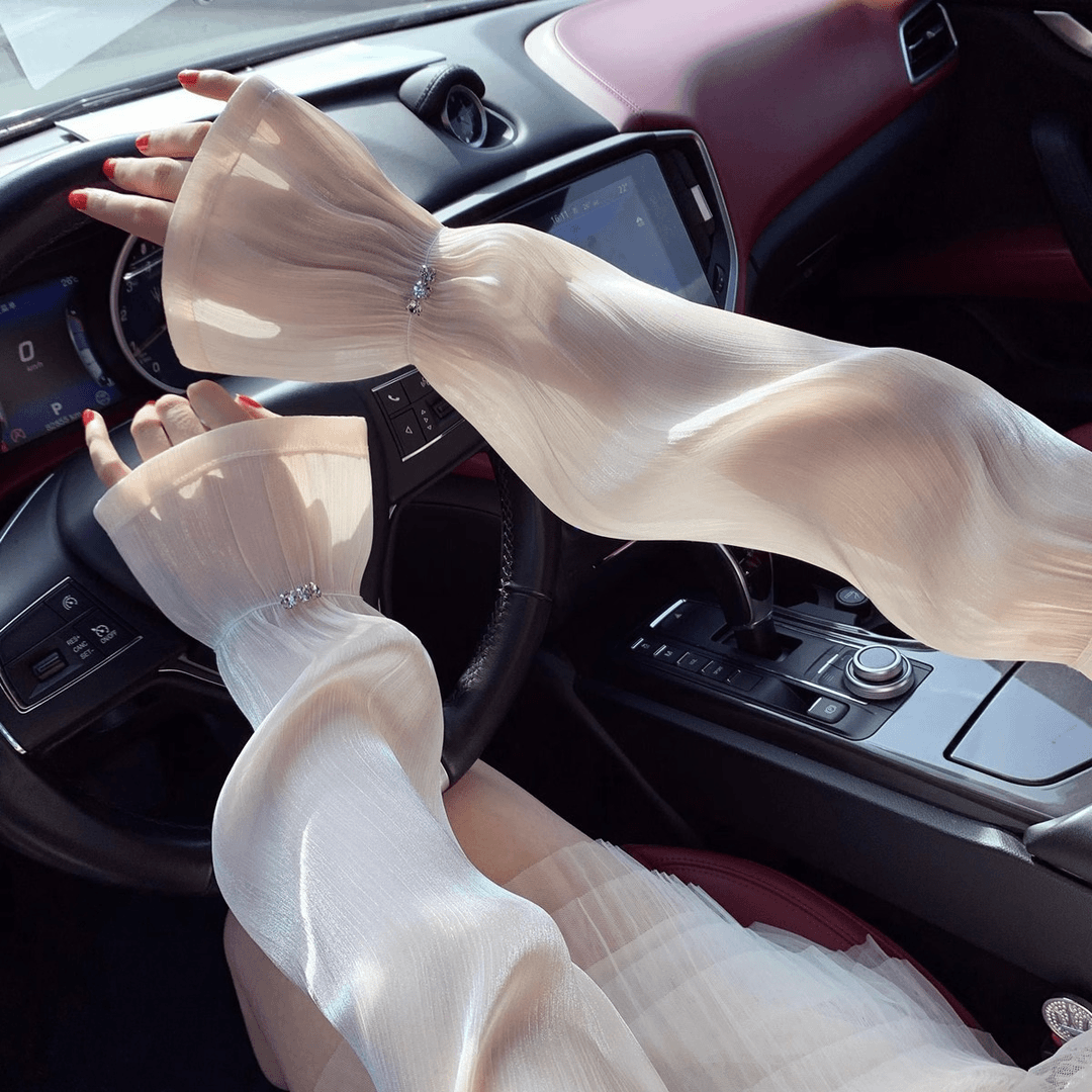 夏季宽松版防晒冰袖冰丝防晒袖套女户外骑行开车防紫外线薄款冰袖