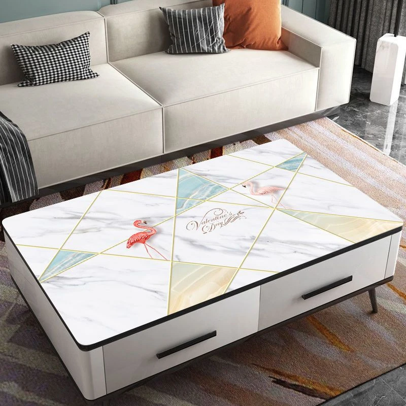 轻奢几何北欧自粘贴纸餐桌电视柜台茶几现代保护膜防水防油桌垫画