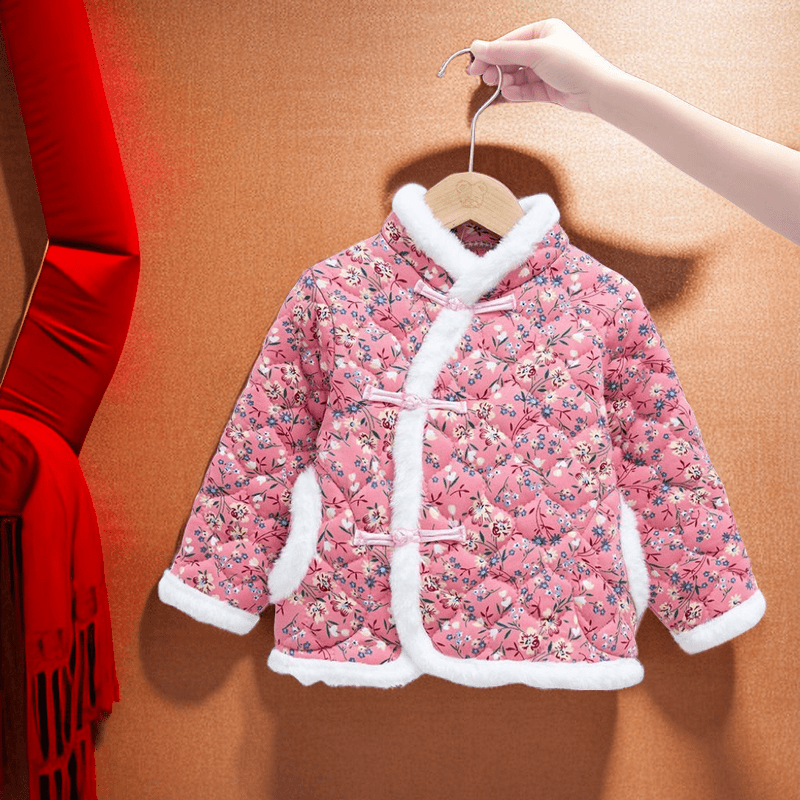 2023儿童棉服新款洋气东北大棉袄冬装女童冬季外套棉袄加厚潮喜庆