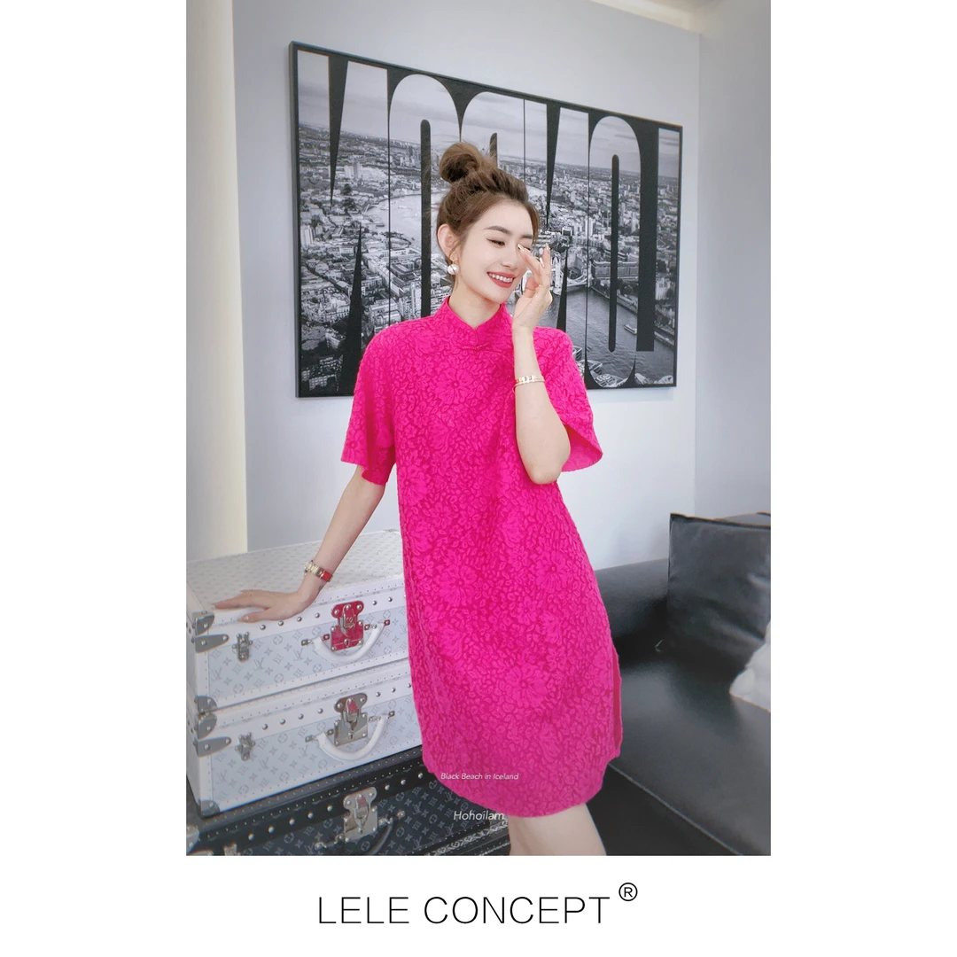 LELE CONCEPT时尚气质显瘦减龄高级感新中式国风连衣裙Q0301