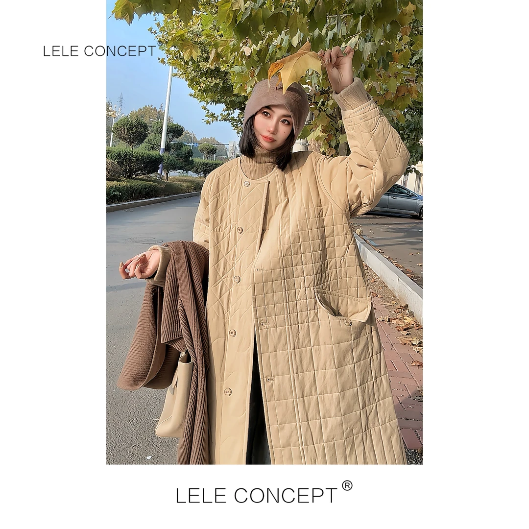 LELE CONCEPT丨都市轻奢设计师款压格无领两面穿外套Y0471