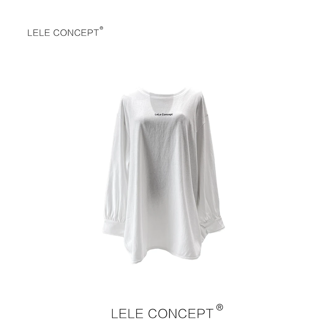 LELE CONCEPT丨时尚百搭收袖logo长袖T恤TX033