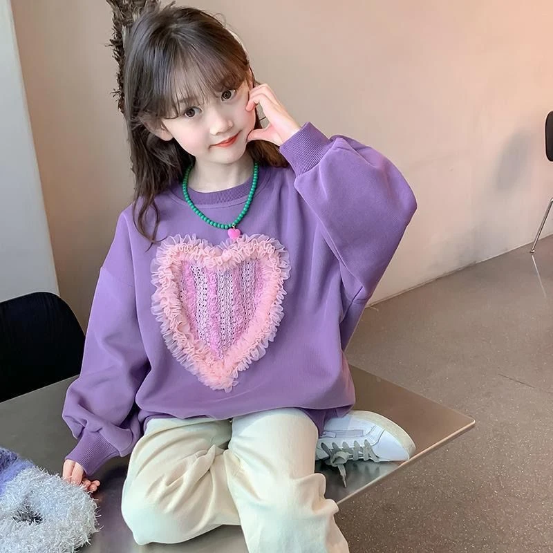 女童秋装卫衣2023新款洋气儿童春秋款童装小女孩秋季长袖休闲上衣