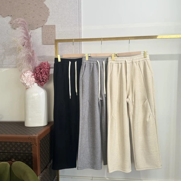 冬季上新~重磅780g设计款羊毛蚕丝事事如意裤 K8399