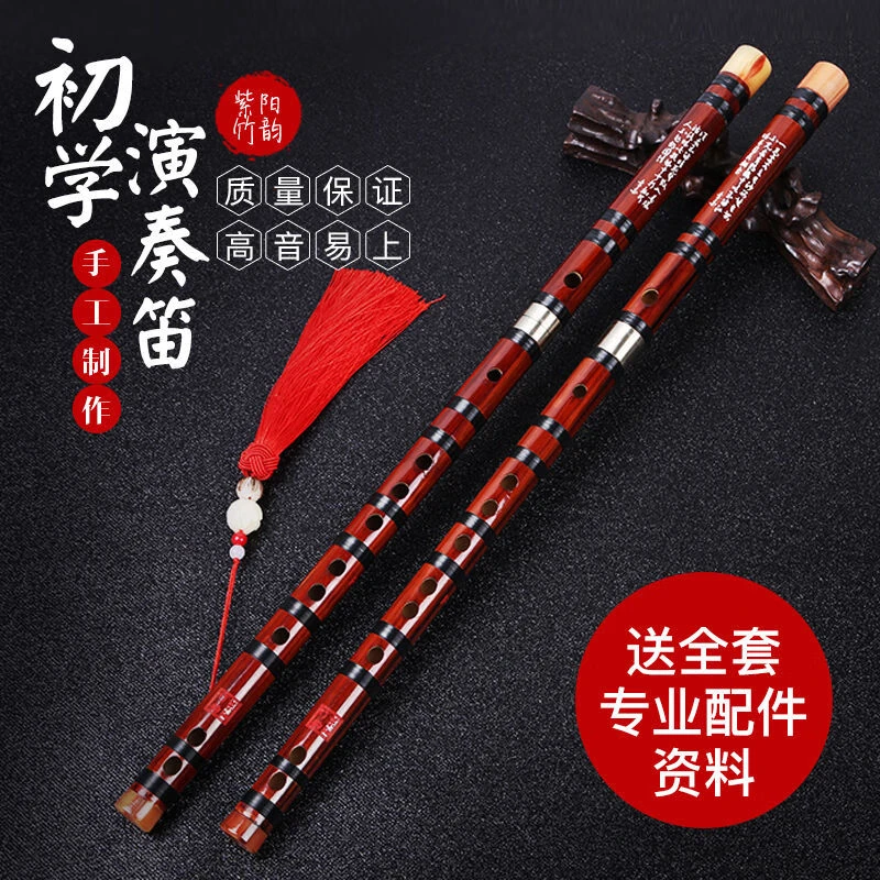 Sevinia精品演奏竹笛单插白铜两节笛子初学GFE调初学者横笛古风