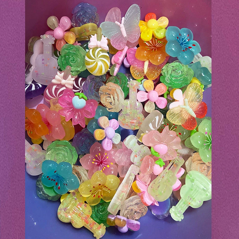 高亮花朵蝴蝶结小提琴等夜光系列展示