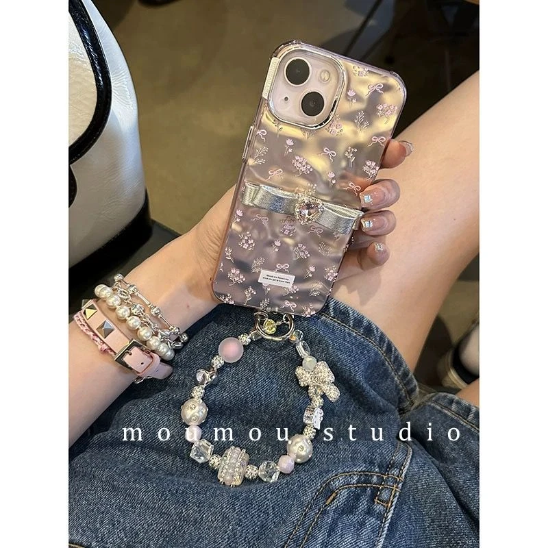 日韩ins碎花蝴蝶结适用14promax手机壳iPhone13苹果12/11新款全包