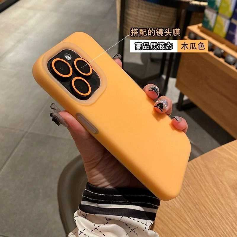 液态硅胶苹果14ProMax手机壳iPhone14镜头膜13promax防摔12新款女