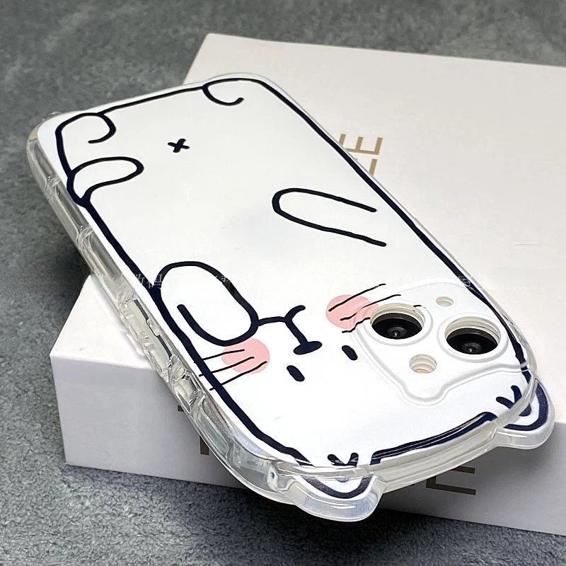 苹果13手机壳白色小猫咪iPhone12promax趣味超萌15可爱13pro防摔