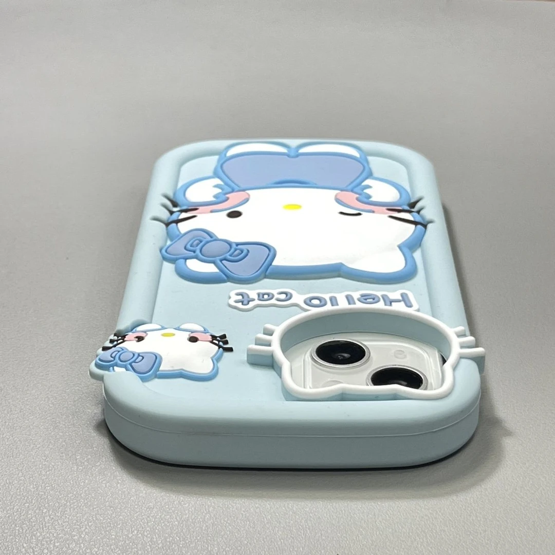 立体揉脸KT猫咪苹果14手机壳iPhone13硅胶12软11女15promax潮网红