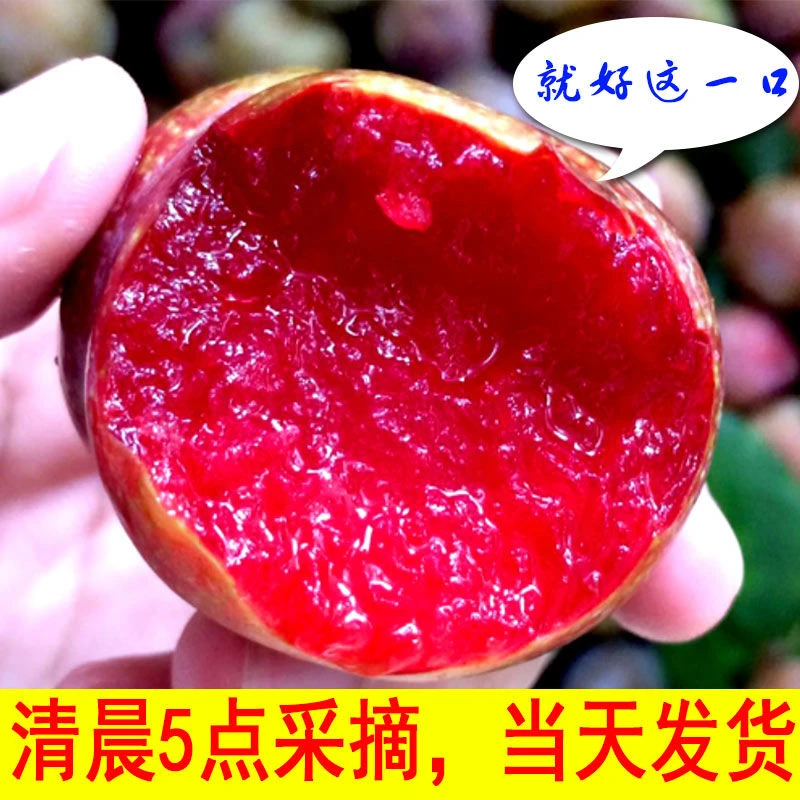 福利【5斤大果】福建芙蓉李红心李非三华李酸甜爽口3/5斤装包邮