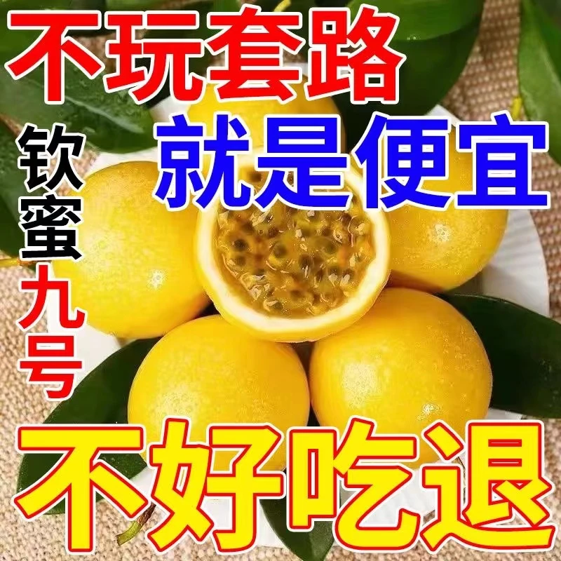 正宗钦蜜9号村长推荐百香果优质超甜果纯甜无酸10个中果