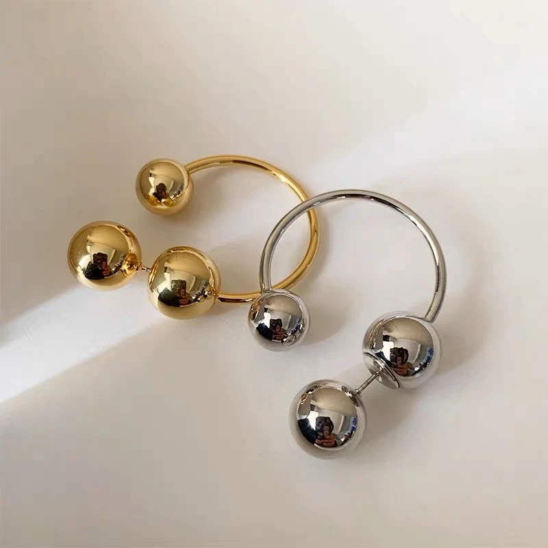 铜合金耳饰 小6饰品-欧美风前后戴夸张C圈大耳环